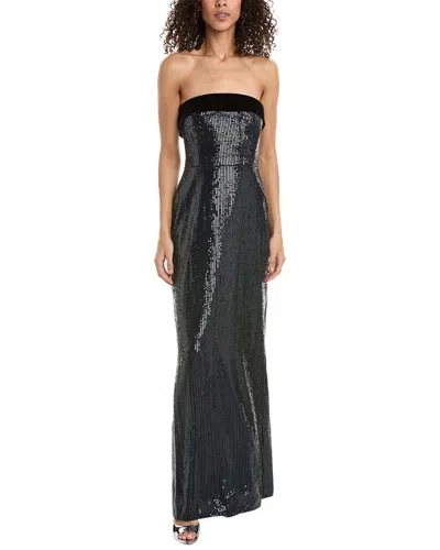 ml Monique Lhuillier Reese Sequins Gown In Black