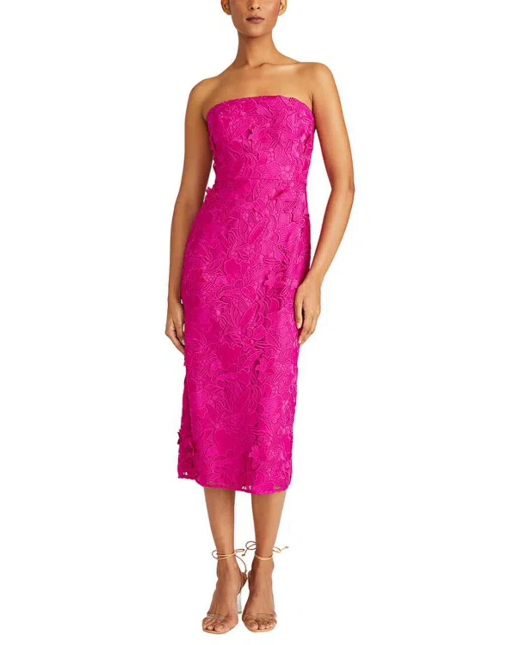chinese dress ladies Monique Lhuillier ml Embroidered Tulle Lace Maxi Dress