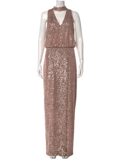 Pre-owned ml Monique Lhuillier Sequin Long Dress W/ Tags