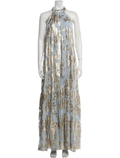 Pre-owned ml Monique Lhuillier Silk Long Dress In Black