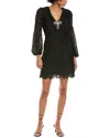 ml Monique Lhuillier Sydney Lace Mini Dress In Black