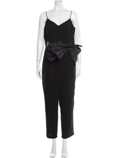 Pre-owned ml Monique Lhuillier V-neck Jumpsuit In Multi