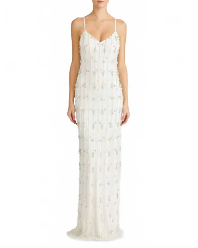 ml Monique Lhuillier Women's Amora Sleeveless Long Dress In Ivory In White