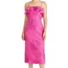 ml Monique Lhuillier Women's Cynthia Jacquard Midi Dress In Bright Pink In Pink
