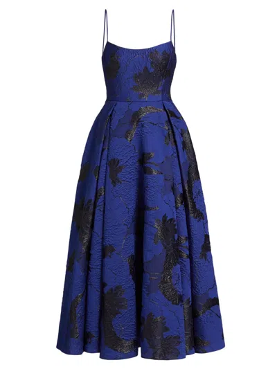 ml Monique Lhuillier Women's Nicolette Floral Jacquard Maxi Dress In Blue