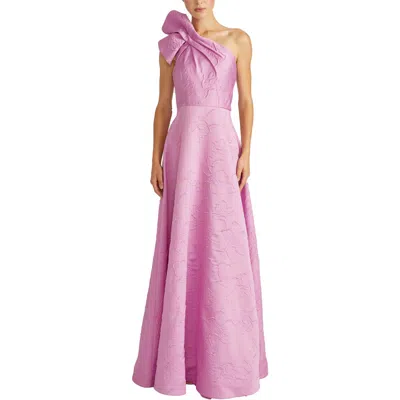 ml Monique Lhuillier Womens Asymmetric Jacquard Evening Dress