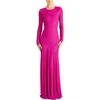 ml Monique Lhuillier Diana Mesh Maxi Dress In Pink