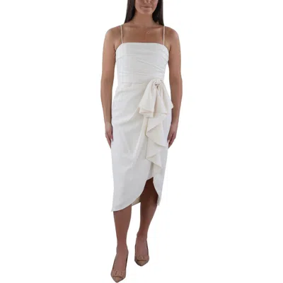 ml Monique Lhuillier Womens Pleated Mid Calf Wrap Dress