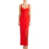 ml Monique Lhuillier Mae Ruched Column Gown In Multi