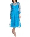 ml Monique Lhuillier Women's Zinnia Tulle Midi-dress In Blue