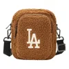 Mlb La Los Angeles Dodgers Polar Fleece Wool Messenger Bag Mini Brown