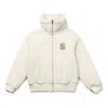Mlb New York Yankees Lambs Wool Jacket Unisex White In Gold