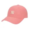 Mlb Ny Small Label Cap Baseball Cap Pink White