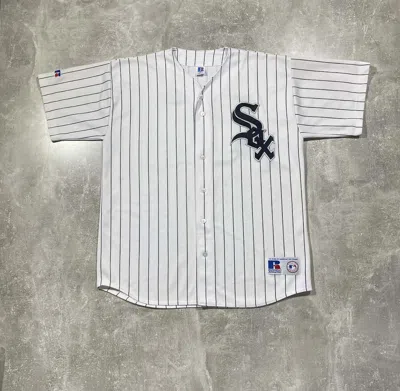 Pre-owned Mlb X Vintage Mlb Chicago White Sox Authentic Jersey Baseball Tee In White Black