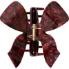 Mle Bow Claw In Burgundy