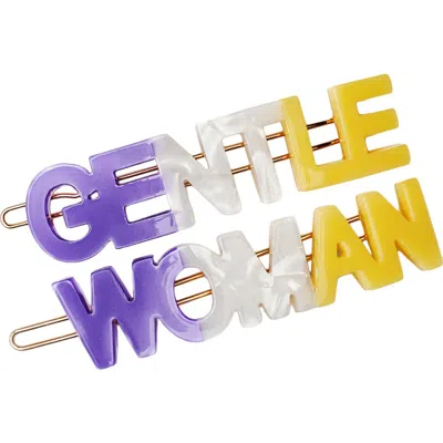 Mle Gentlewomans Agreement Hair Clip Set In Purple