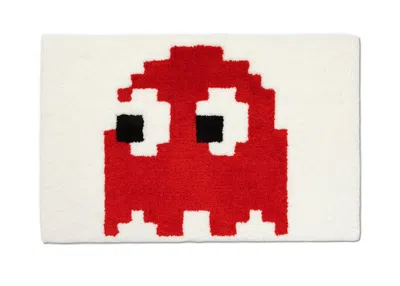 Pre-owned Mle X Medicom Pacman Series Rug White/red