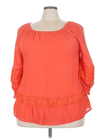 Pre-owned Mlle Gabrielle 3/4 Sleeve T-shirt In Orange