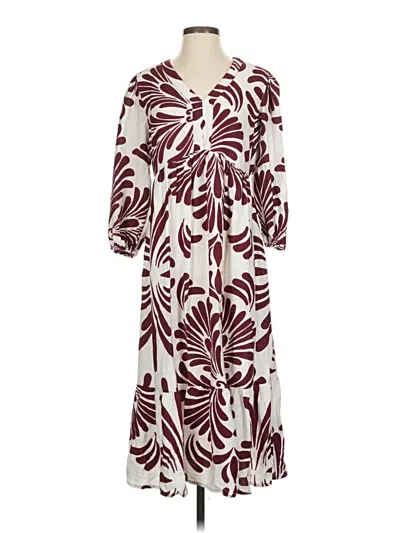 Pre-owned Mlle Gabrielle Casual Dress In Burgundy