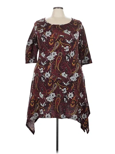 Pre-owned Mlle Gabrielle Casual Dress In Burgundy