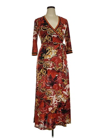Pre-owned Mlle Gabrielle Casual Dress In Burgundy