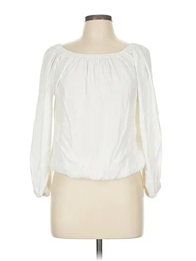 Pre-owned Mlm Long Sleeve Blouse In White