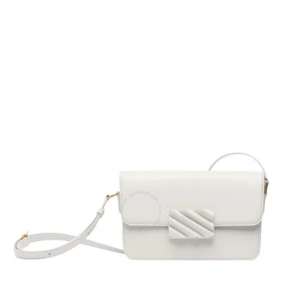 Mlouye Beige Ladies Mini Brick Flap Shoulder Bag In White