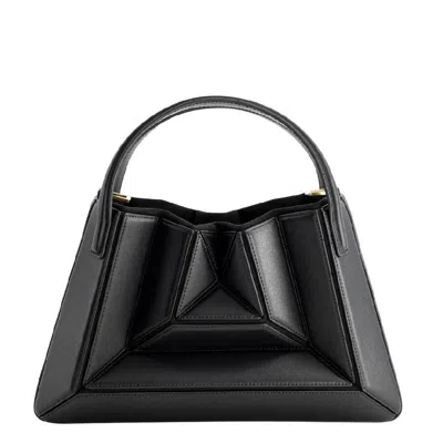 Mlouye Black Calf Leather Sera Tote