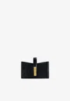 Mlouye Isla Leather Cardholder With Signature-lock In Black