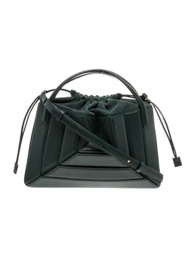 Pre-owned Mlouye Leather Crossbody Bag In Green