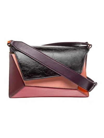 Pre-owned Mlouye Leather Messenger Bag In Pink