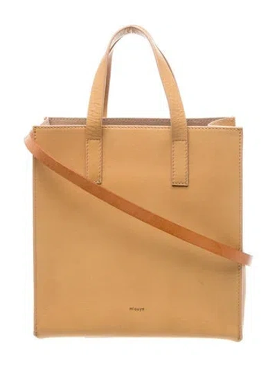 Pre-owned Mlouye Leather Top Handle Bag In Brown