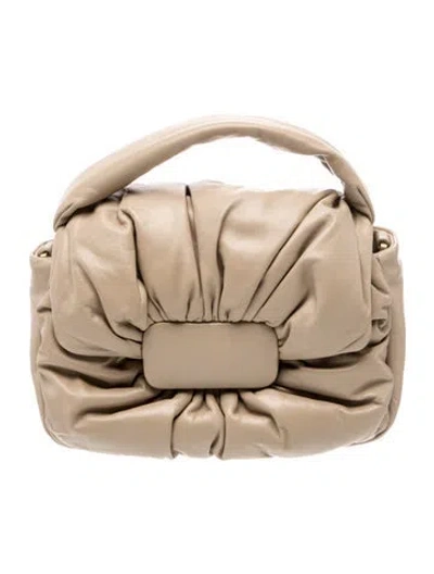 Pre-owned Mlouye Leather Top Handle Bag In Neutral