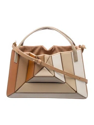 Pre-owned Mlouye Leather Top Handle Bag In Neutral