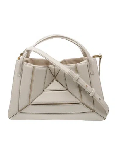 Pre-owned Mlouye Leather Top Handle Bag W/ Tags In Neutral