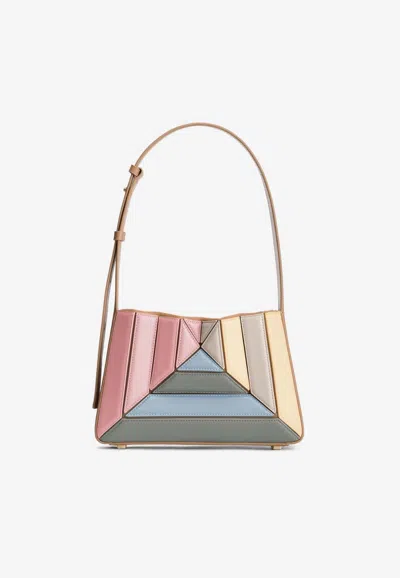 Mlouye Mini Sera Éclat Calf Leather Shoulder Bag In Multicolor