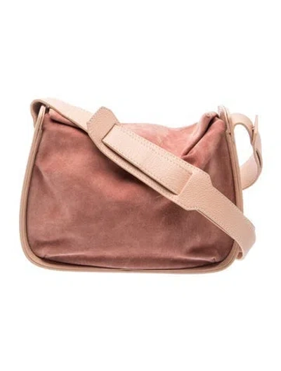 Pre-owned Mlouye Suede Crossbody Bag In Pink