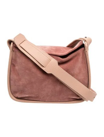 Pre-owned Mlouye Suede Shoulder Bag In Pink