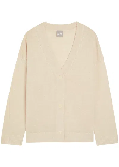 Mm Alacre Linen-knit Cardigan In Nude