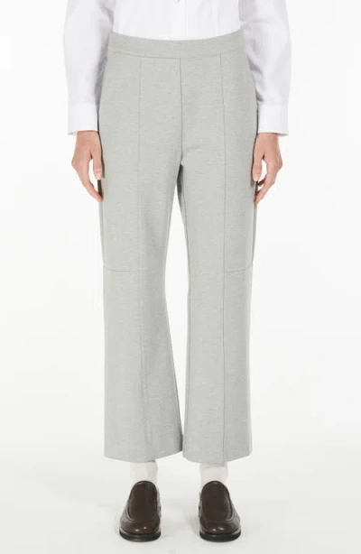 Mm Burano Knit Ankle Pants In Light Grey