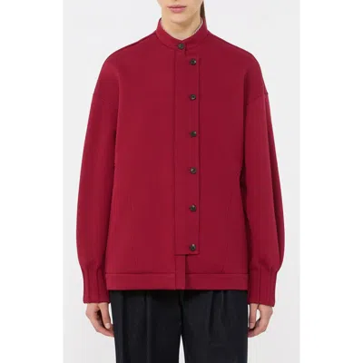 Mm By Max Mara Aceto Cotton Blend Jacket In Red