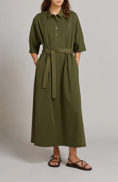 Mm By Max Mara Albero Jersey Maxi Dress In Green