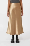 Mm By Max Mara Alessio Bias Cut Maxi Skirt In Brown