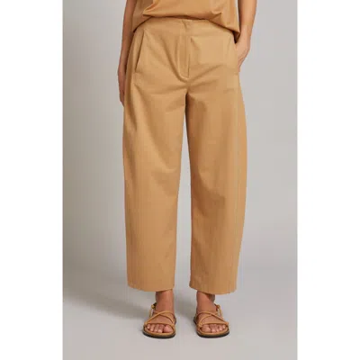 Mm By Max Mara Belli Jersey Barrel Leg Pants In Brown
