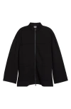 Mm By Max Mara Cadice Cotton Blend Jacket In Black