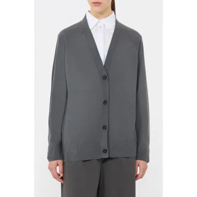 Mm By Max Mara Clarino Wool & Cashmere Cardigan In Gray