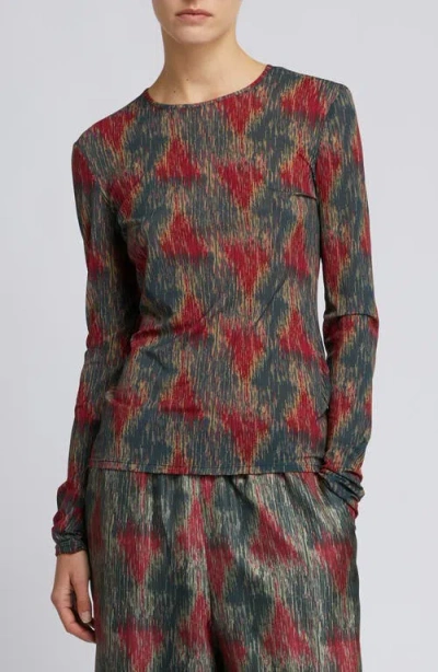 Mm By Max Mara Dent Long Sleeve Top In Multi