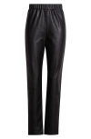 Mm By Max Mara Echo Faux Leather Pants In Black