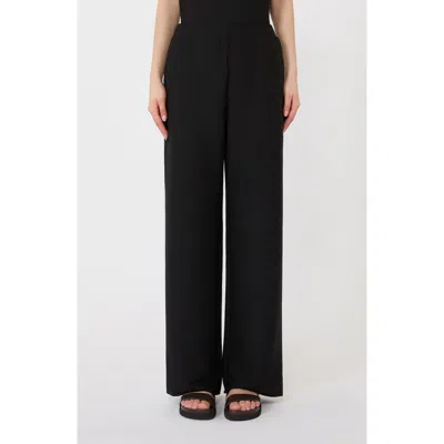 Mm By Max Mara Freccia Pull-on Jersey Pants In Black