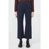 Mm By Max Mara Jeff Jersey Crop Flare Pants In Blue